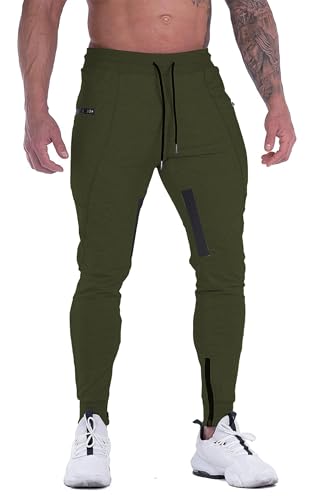 FIRSTGYM Mens Joggers Sweatpants Slim Fit Workout Training Gym Jogger Pants