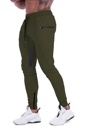 FIRSTGYM Mens Joggers Sweatpants Slim Fit Workout Training Gym Jogger Pants