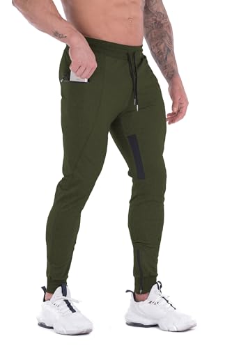 FIRSTGYM Mens Joggers Sweatpants Slim Fit Workout Training Gym Jogger Pants