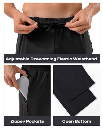 Men's Lightweight Stretch Joggers with Zipper Pockets