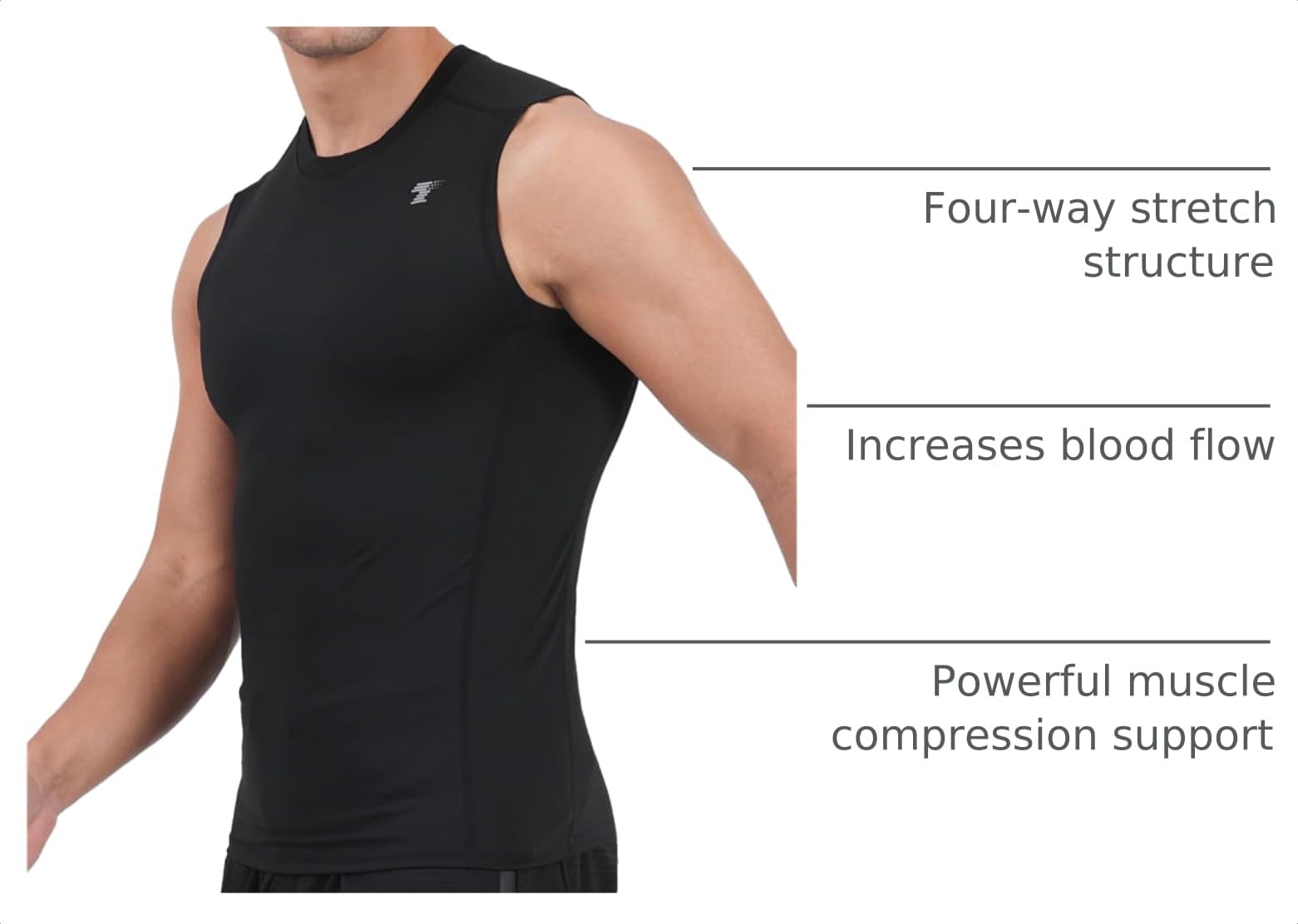 Men's 5-Pack Sleeveless Compression Training Tank Tops