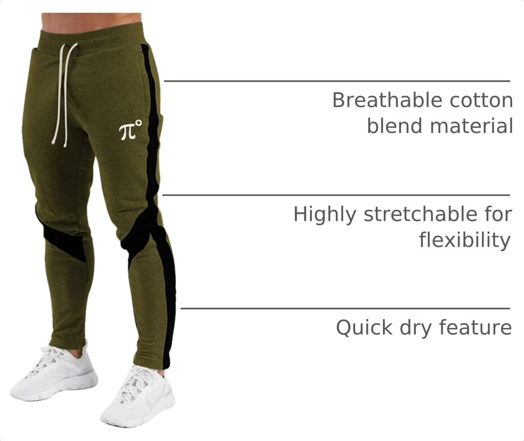 Men's Slim-Fit Athletic Joggers with Zipper Pockets