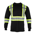 VENDACE Men's High Vis Safety Work T Shirt ANSI Class 2 Reflective Long Sleeve Shirt with Pocket