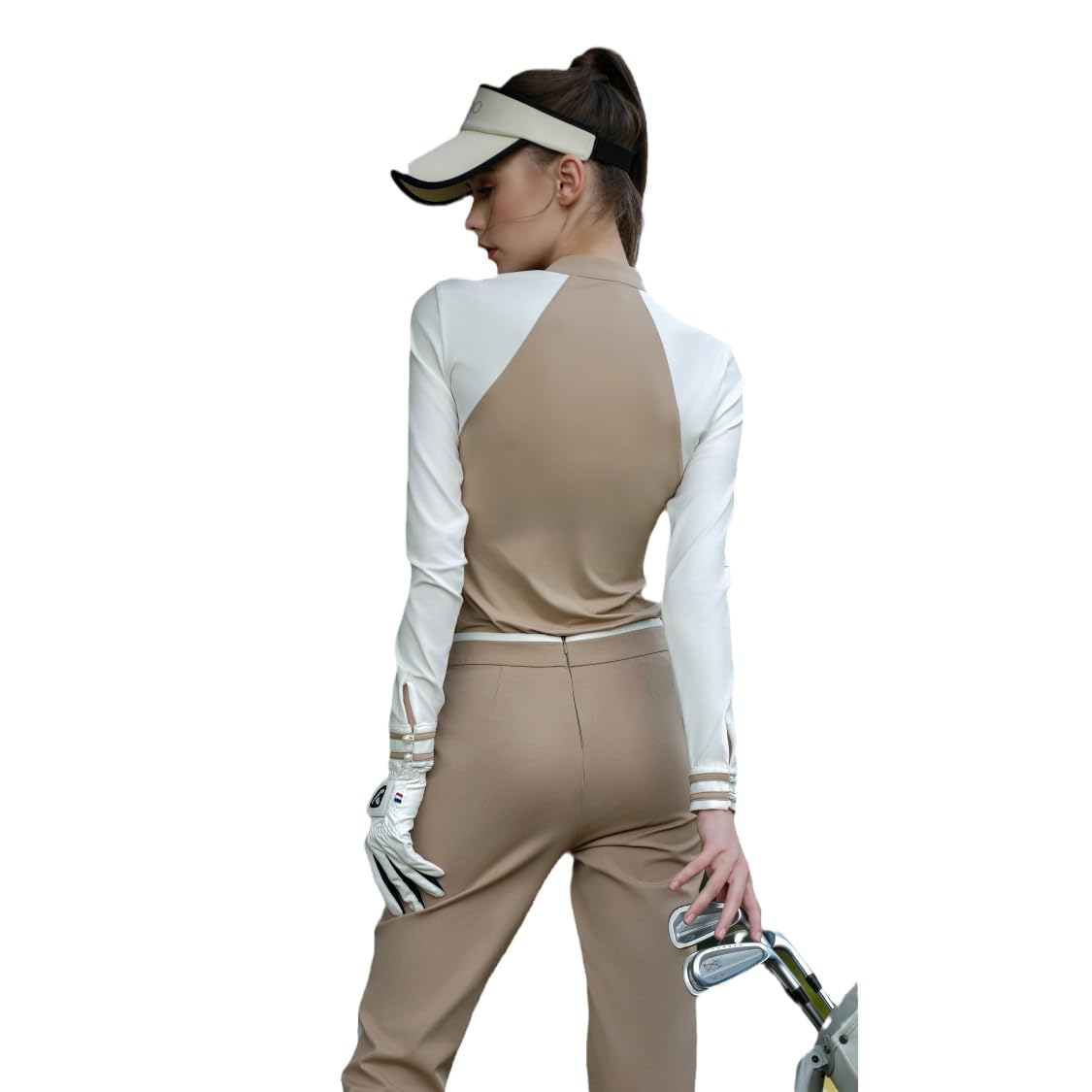 Women's Breathable Long Sleeve Golf Top - White