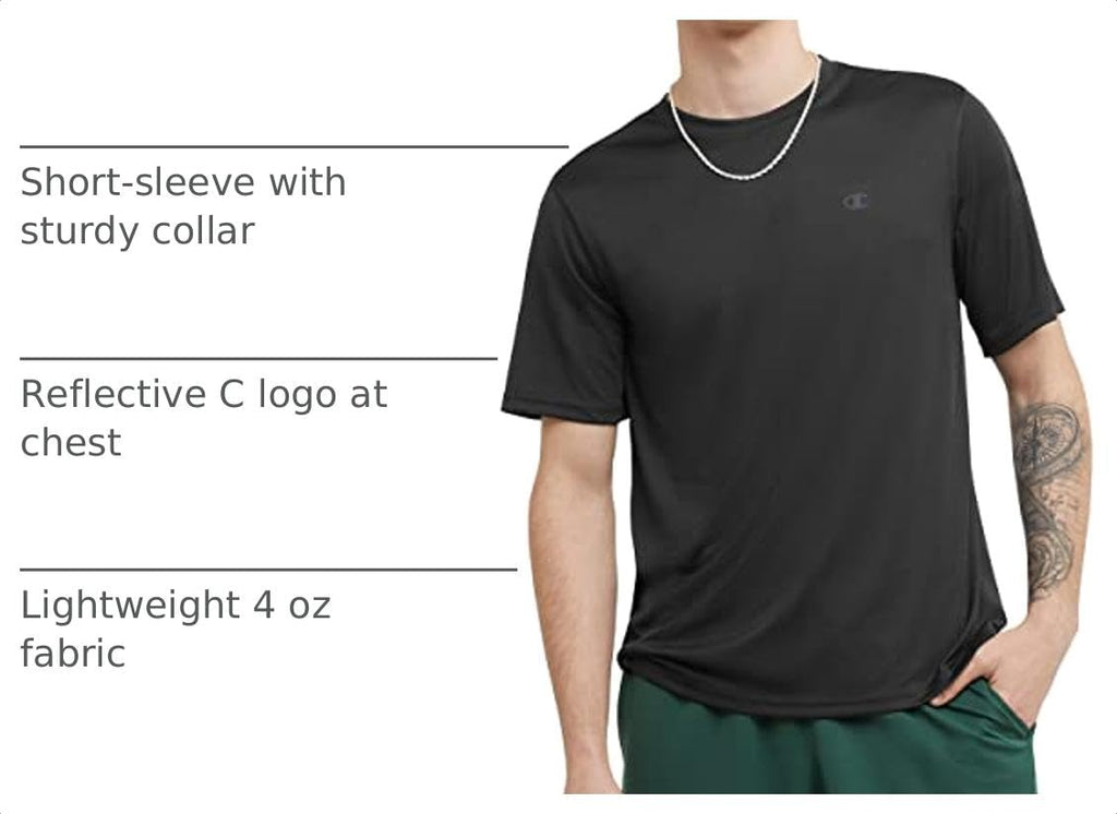 Champion Men's T-shirt, Sport Tee, Moisture Wicking, Anti Odor, Athletic T-shirt for Men (Reg. Or Big & Tall)