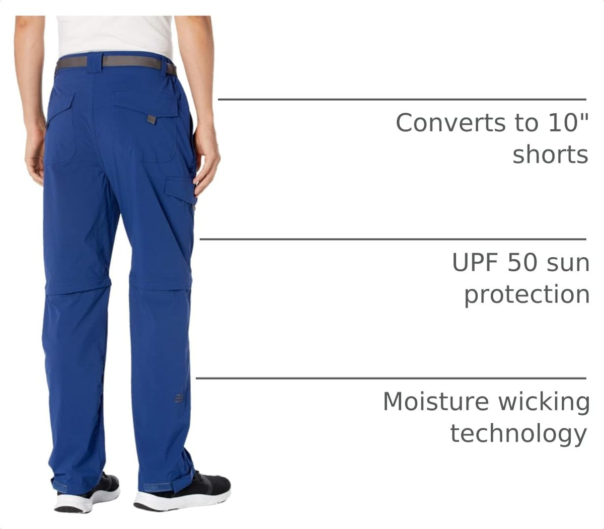 Men's Convertible Trail Hiking Pants with Zip-Off Legs