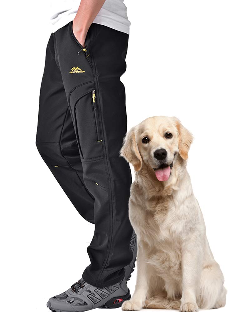 Men's Insulated Fleece-Lined Water-Repellent Hiking Pants