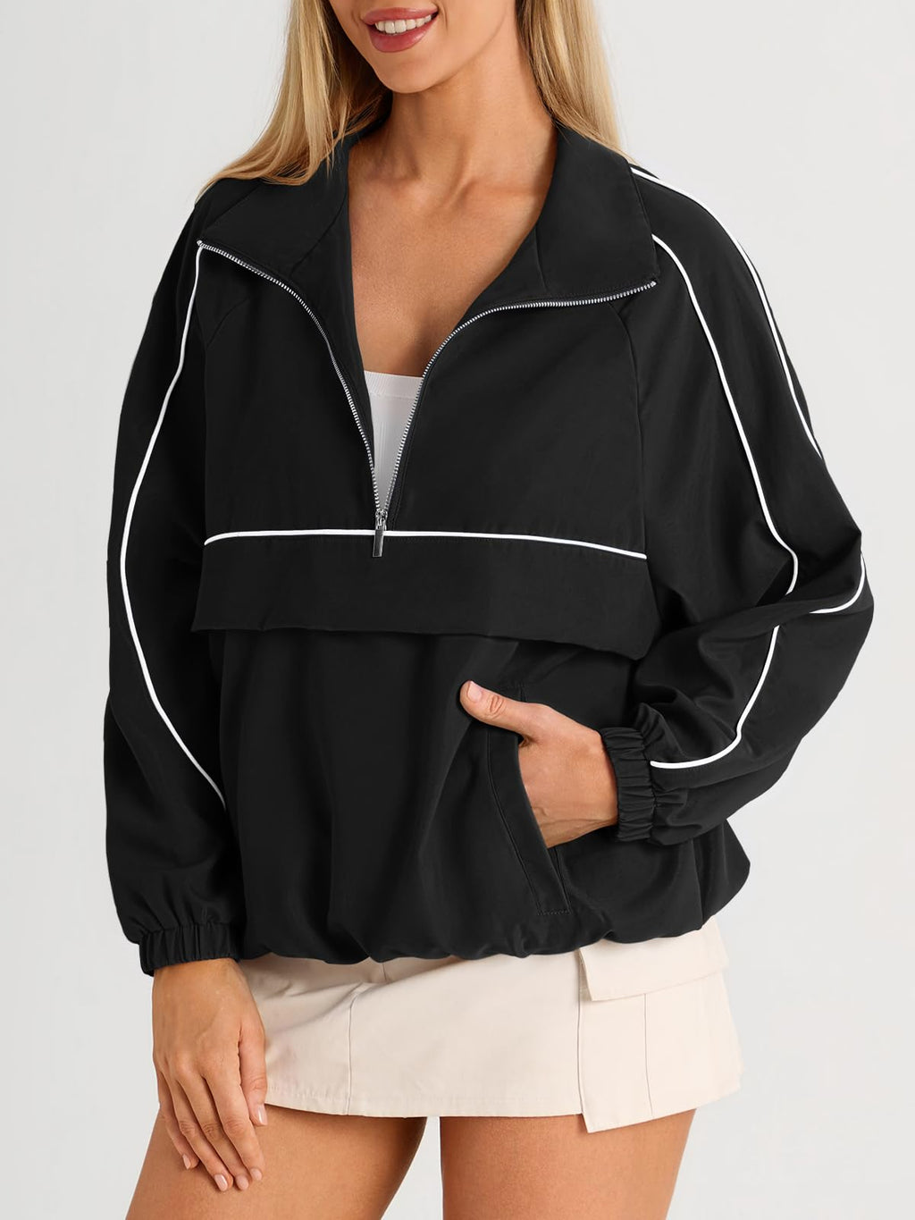 Women's UPF 50+ Lightweight Quarter-Zip Windbreaker