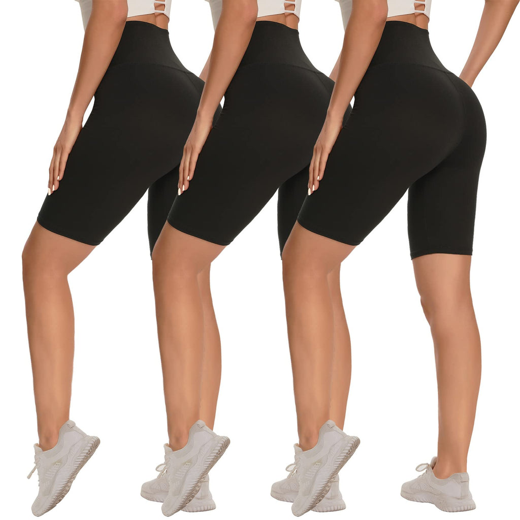 Women's 3-Pack High-Waist Tummy-Control Biker Shorts