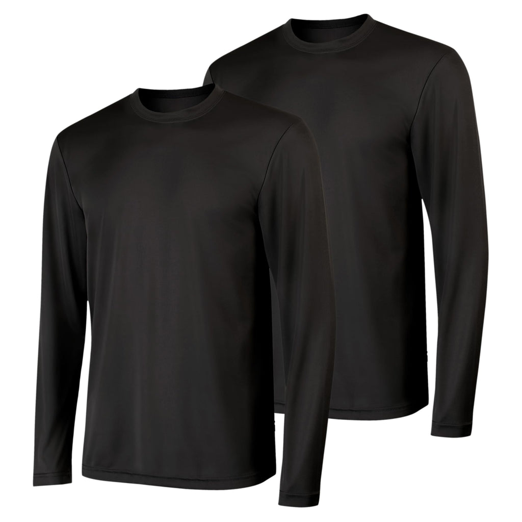 Hanes Sport Men's Long-Sleeve T-Shirt Pack, Cool DRI Moisture-Wicking Performance T-Shirts, Performance Tee, 2-Pack