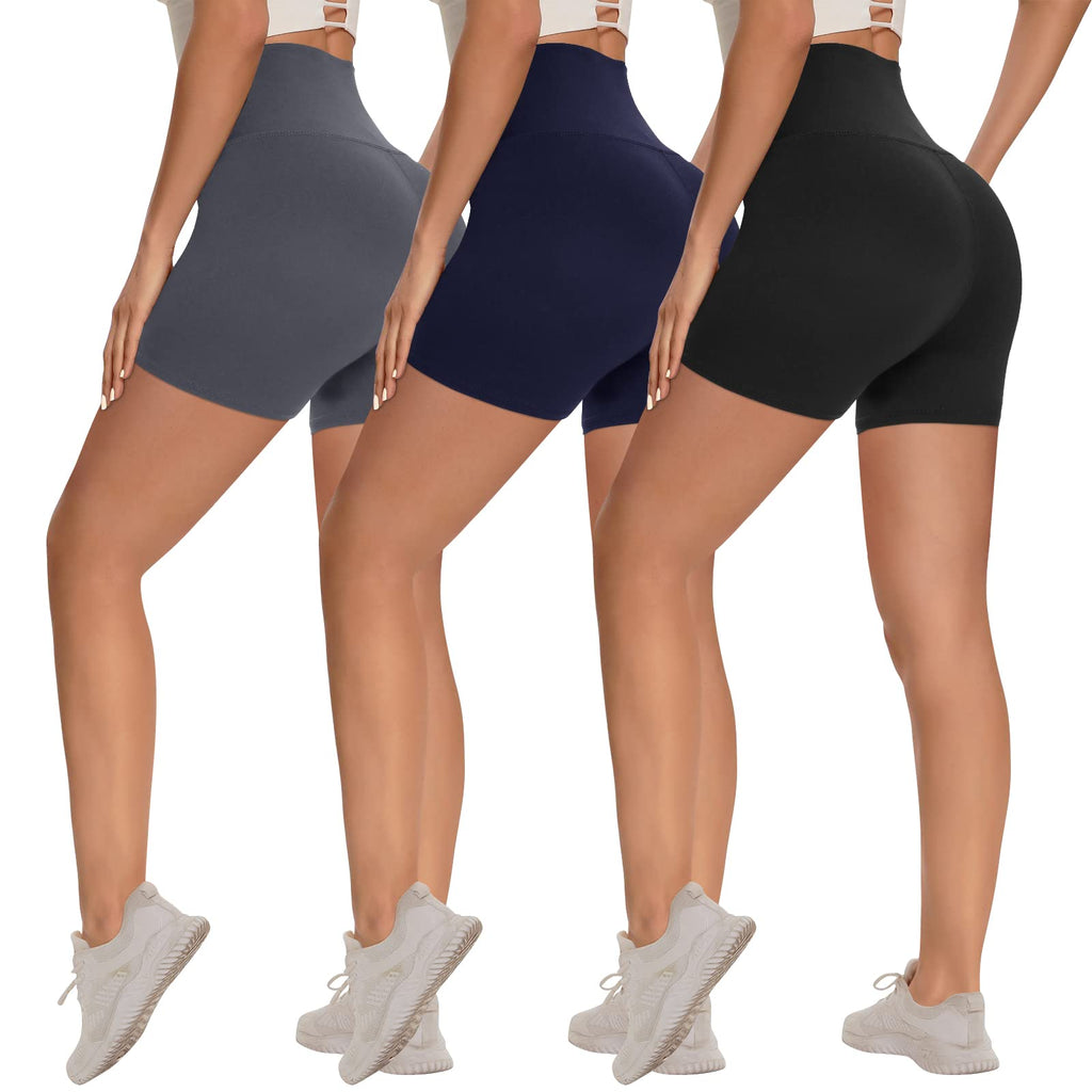 Women's 3-Pack High-Waist Tummy-Control Biker Shorts