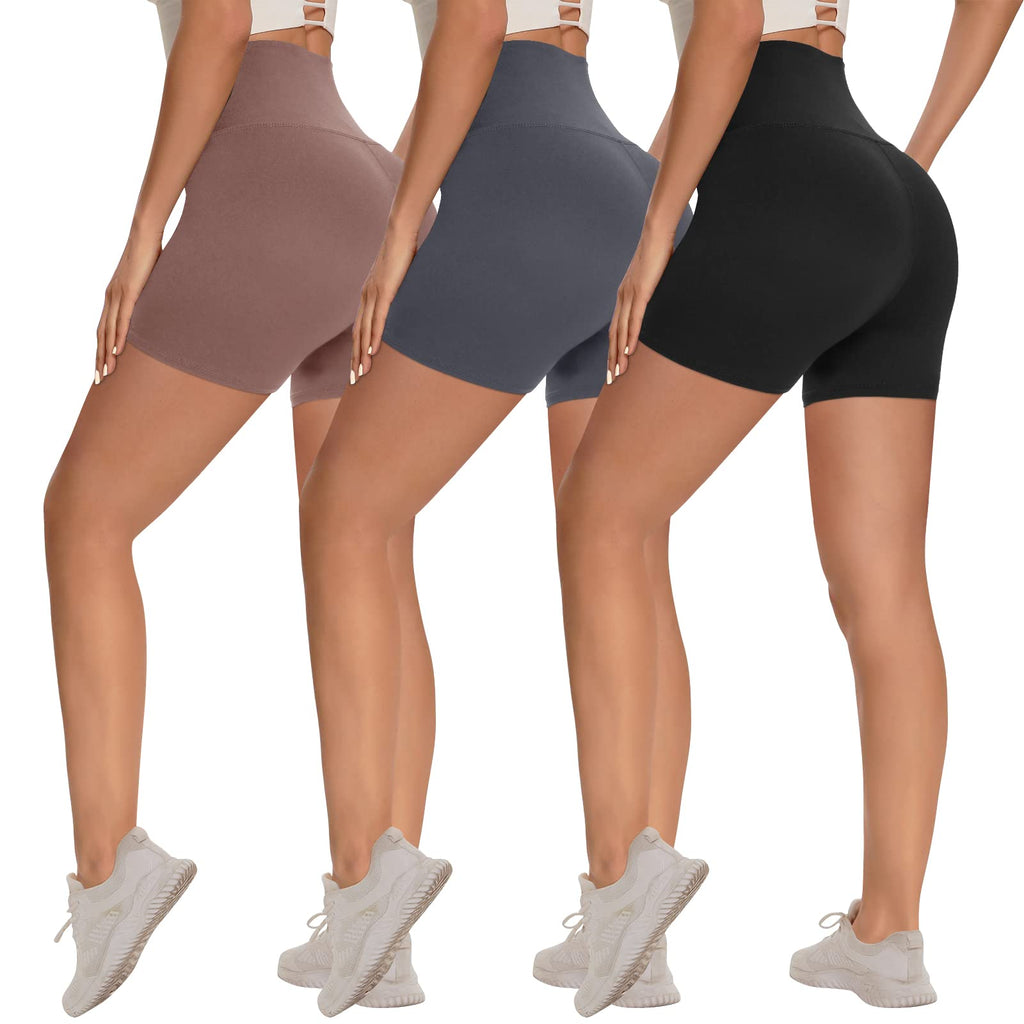Women's 3-Pack High-Waist Tummy-Control Biker Shorts