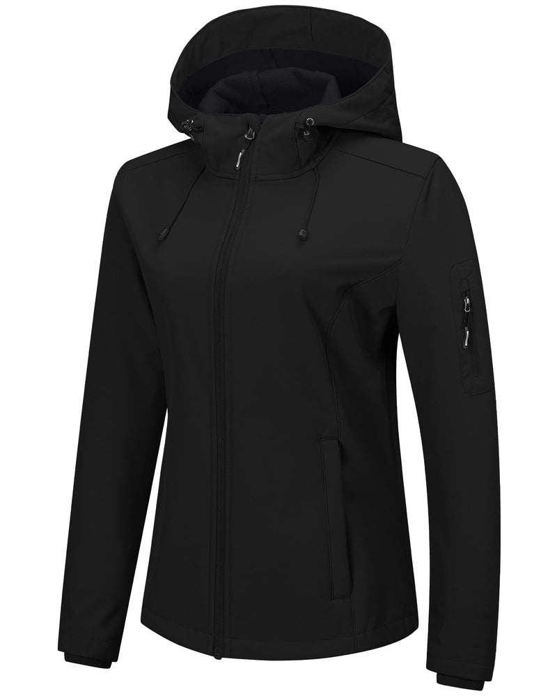 Women's Fleece-Lined Waterproof Softshell Rain Jacket