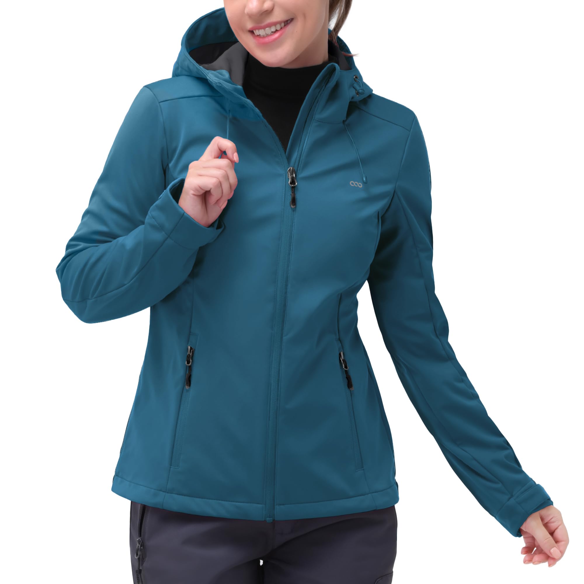 Women's Waterproof Lightweight Softshell Windbreaker Jacket