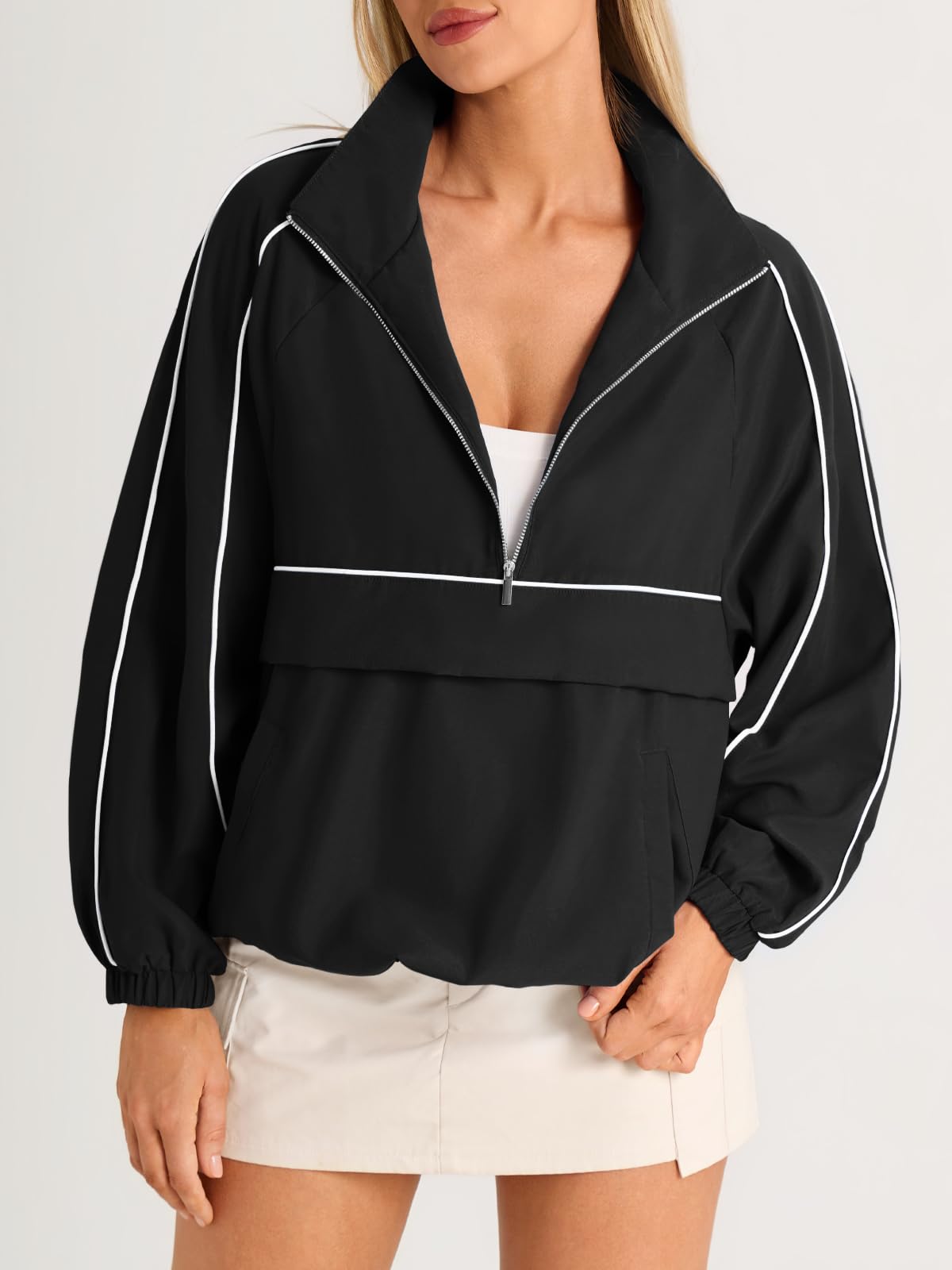 Women's UPF 50+ Lightweight Quarter-Zip Windbreaker