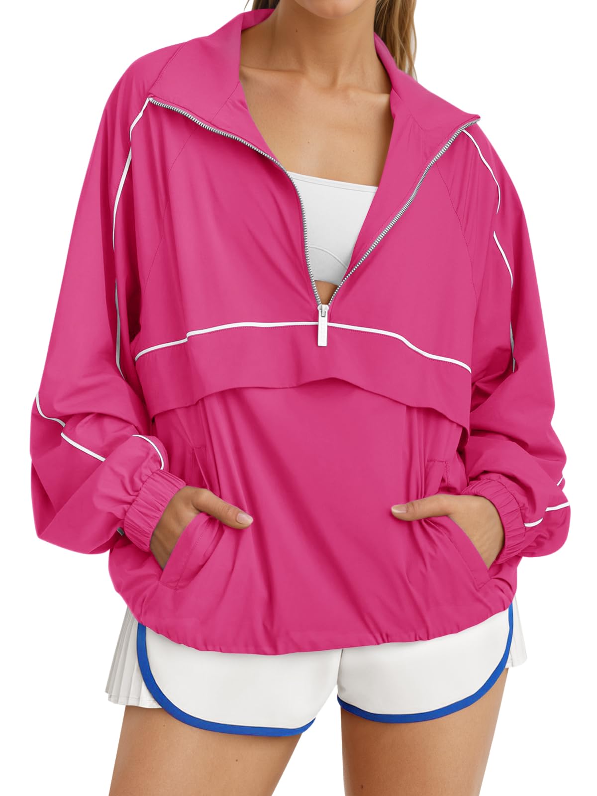 Women's UPF 50+ Lightweight Quarter-Zip Windbreaker