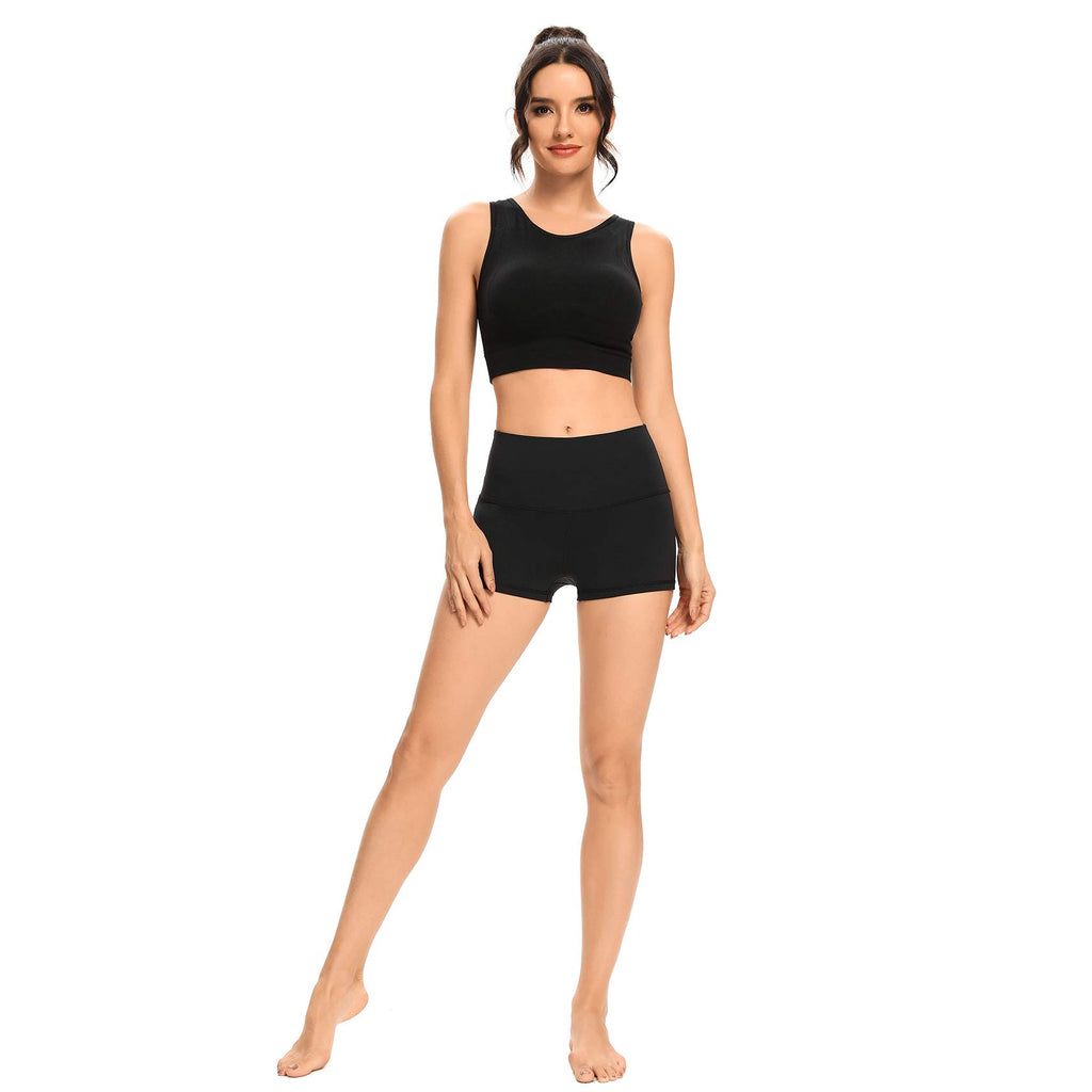 Women's High-Waist Biker Shorts with Side Pockets