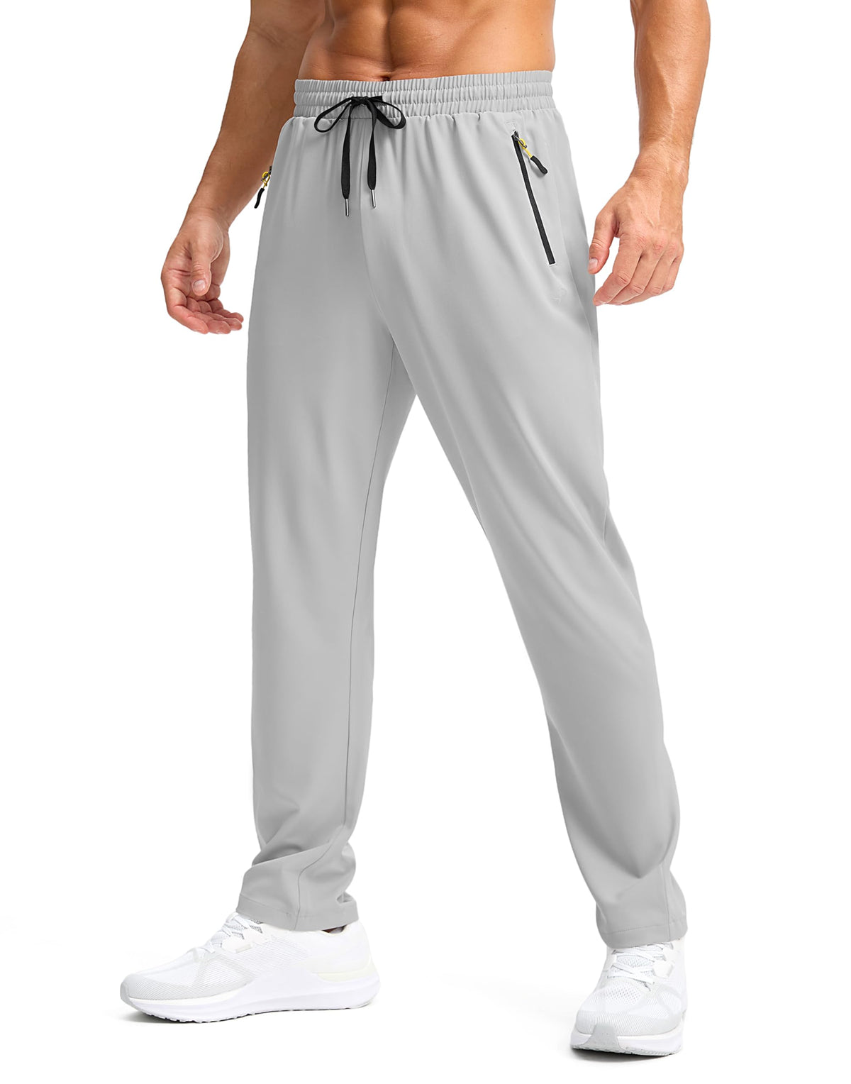 Men's Lightweight Quick-Dry Hiking Pants with Zipper Pockets