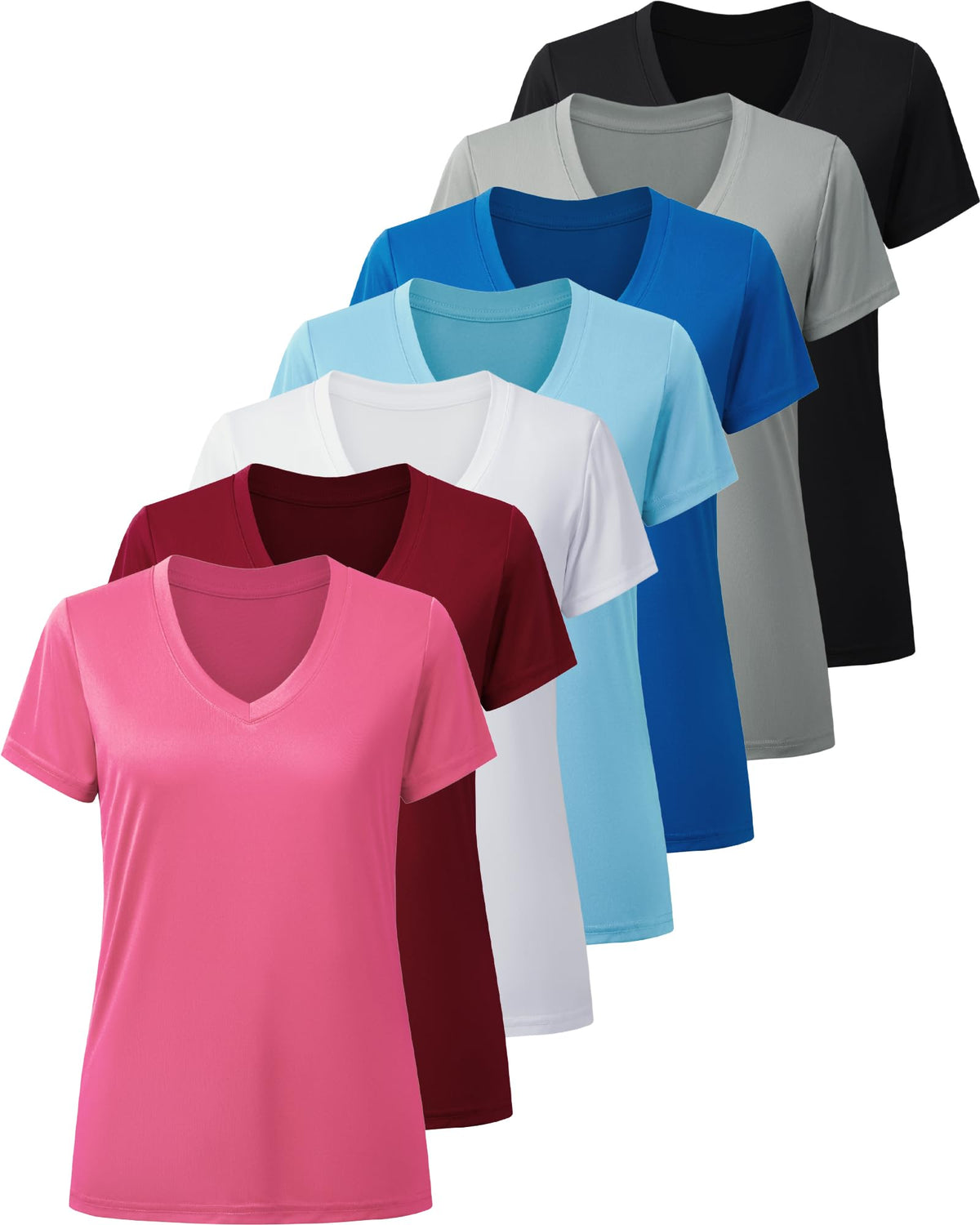 BALENNZ Workout Shirts for Women, Moisture Wicking Quick Dry Active Athletic Women's Gym Performance T Shirts