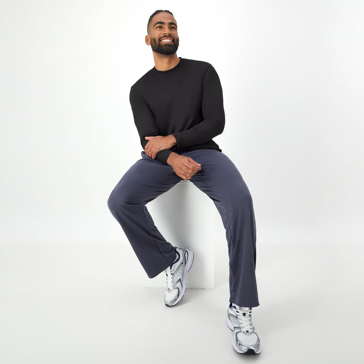 Hanes Sport Men's Long-Sleeve T-Shirt Pack, Cool DRI Moisture-Wicking Performance T-Shirts, Performance Tee, 2-Pack