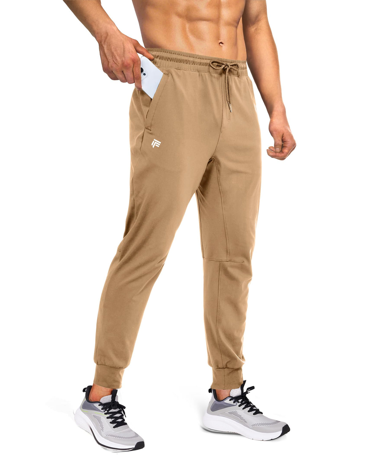 FOGFIRE Mens Joggers with Zipper Pockets Lightweight Sweatpants for Men Pants Athletic Workout Running Track Gym