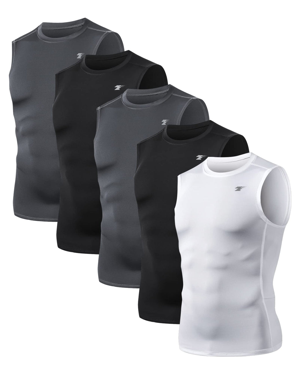 Men's 5-Pack Sleeveless Compression Training Tank Tops