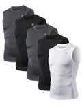 Men's 5-Pack Sleeveless Compression Training Tank Tops