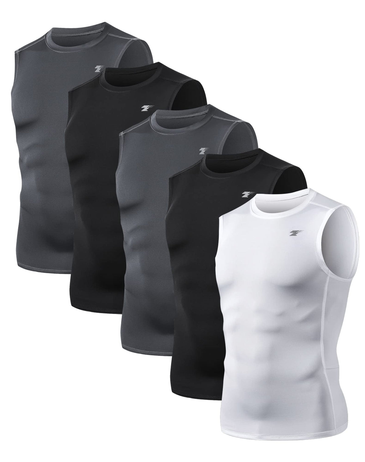 Men's 5-Pack Sleeveless Compression Training Tank Tops