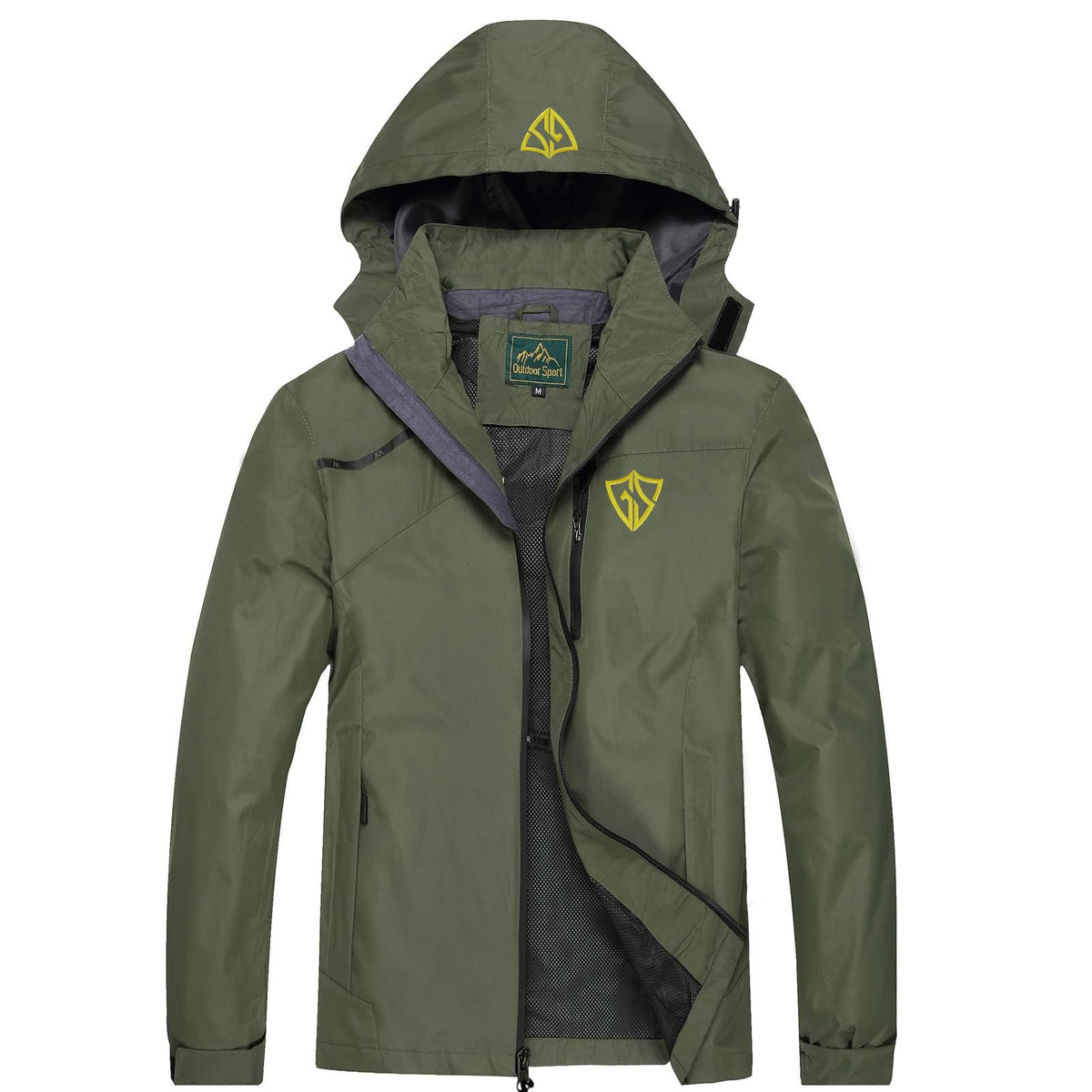 Men's Waterproof Lightweight Hooded Windbreaker Jacket
