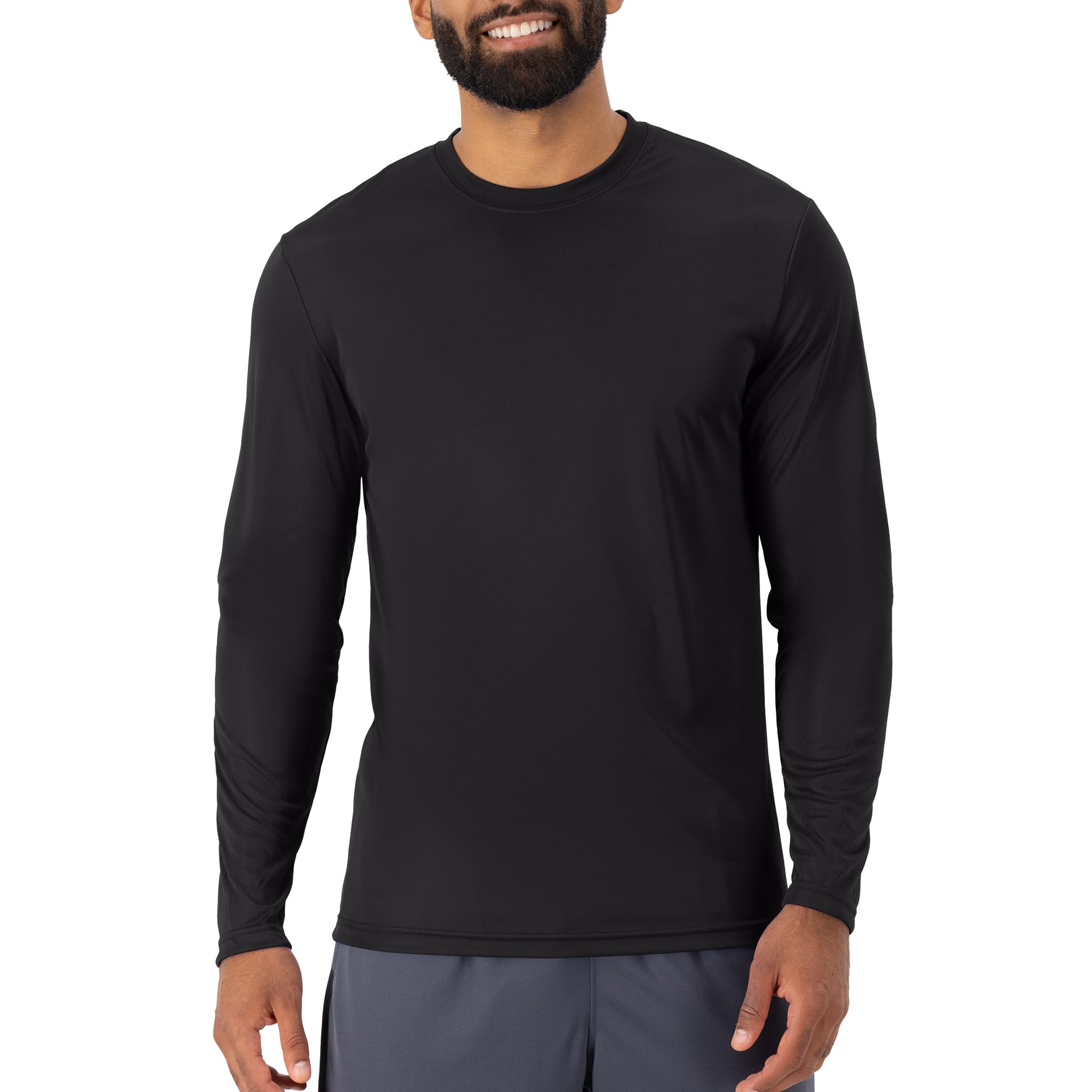 Hanes Sport Men's Long-Sleeve T-Shirt Pack, Cool DRI Moisture-Wicking Performance T-Shirts, Performance Tee, 2-Pack