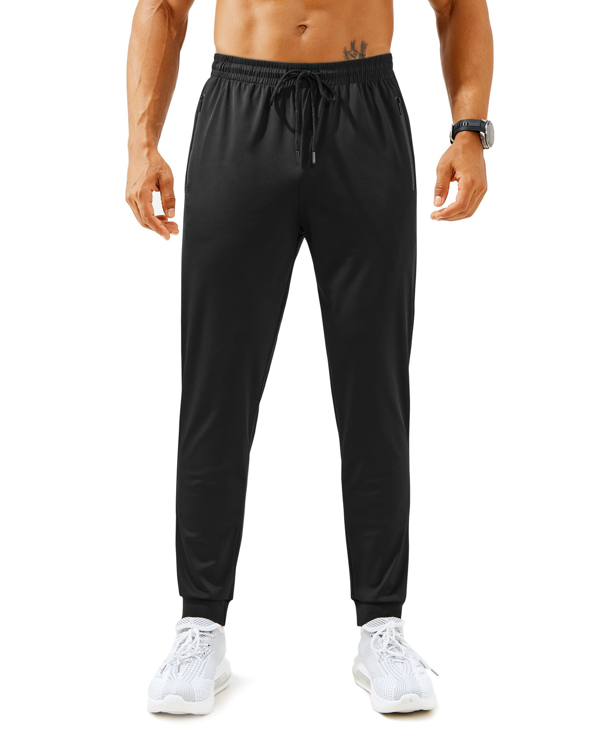 FOGFIRE Mens Sweatpants with Zipper Pockets Lightweight Athletic Joggers for Workout Running Gym Track Casual Wear