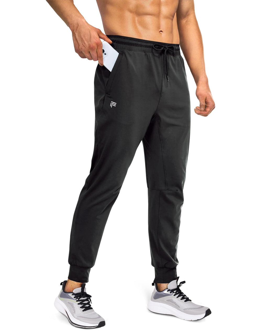 Men's Lightweight Athletic Joggers with Zipper Pockets
