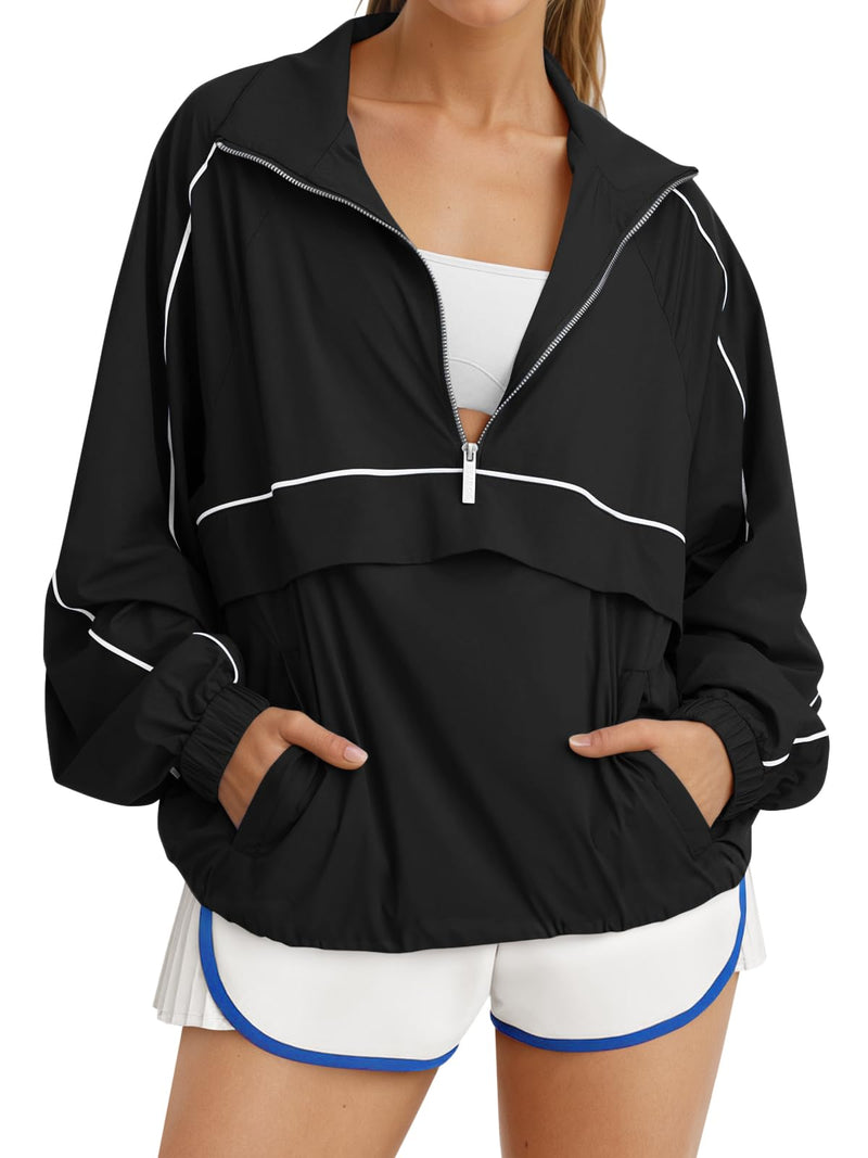 Women's UPF 50+ Lightweight Quarter-Zip Windbreaker