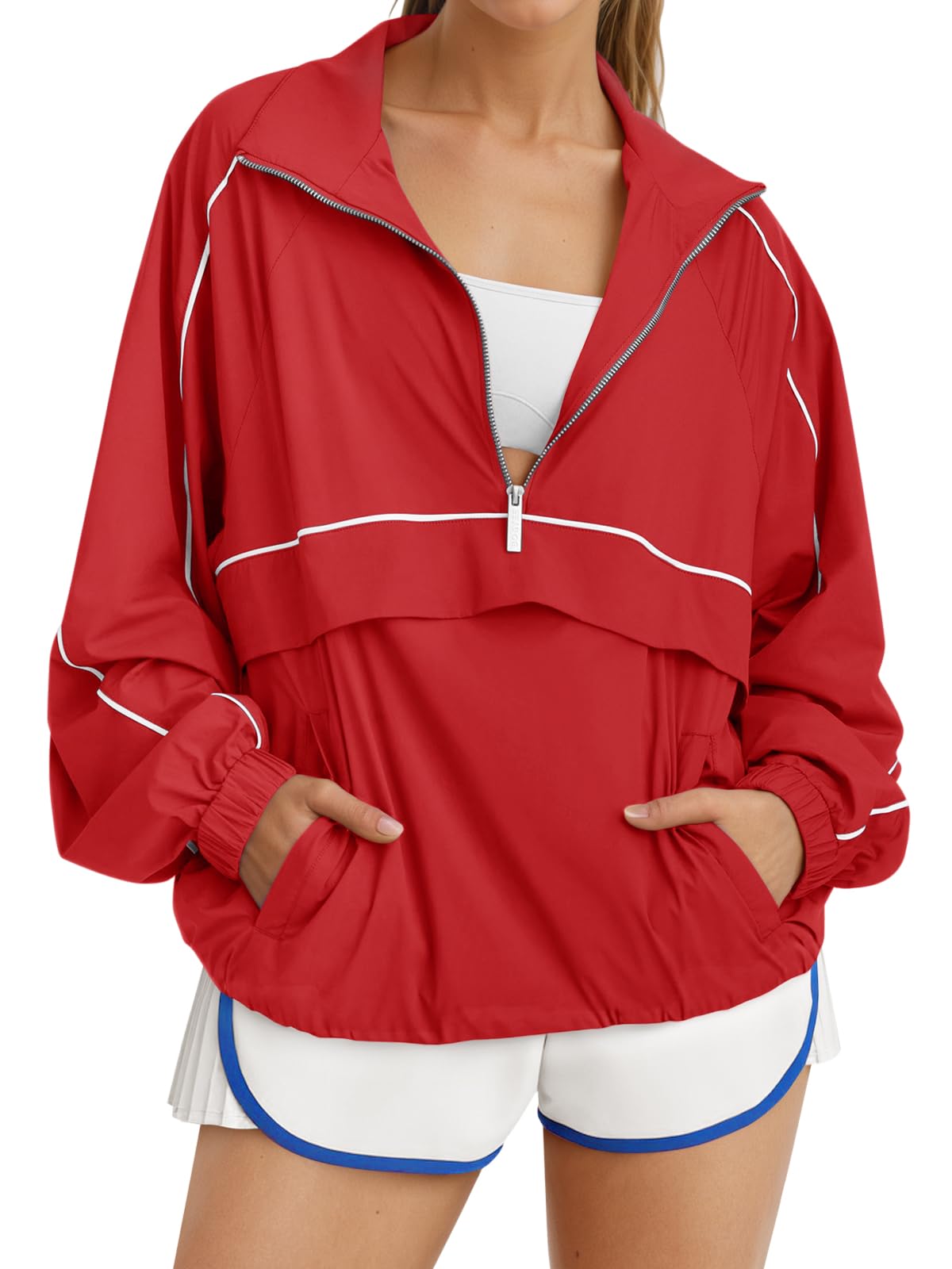 Women's UPF 50+ Lightweight Quarter-Zip Windbreaker