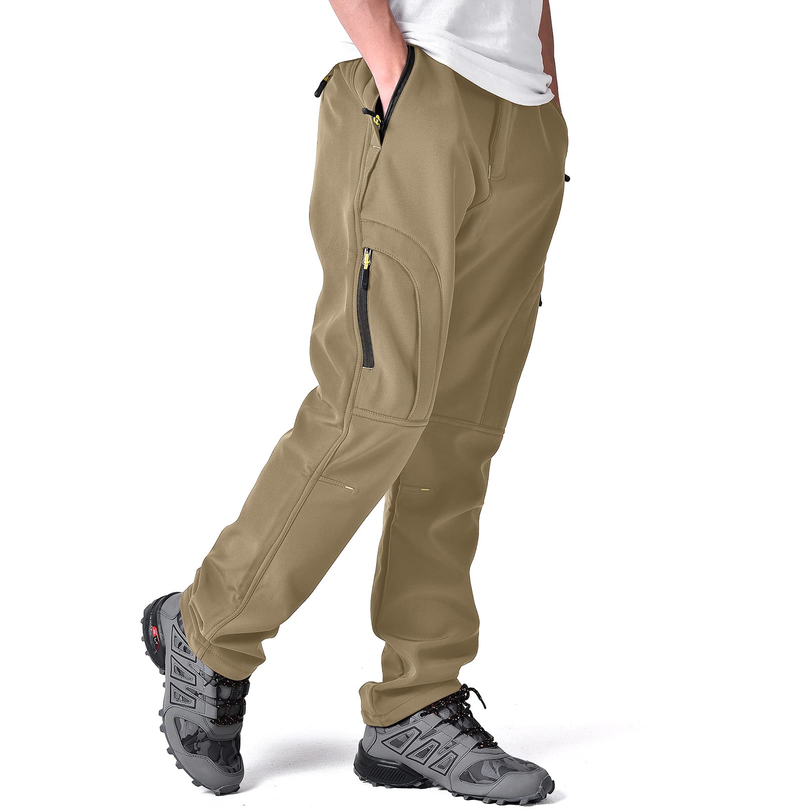 Men's Insulated Fleece-Lined Water-Repellent Hiking Pants