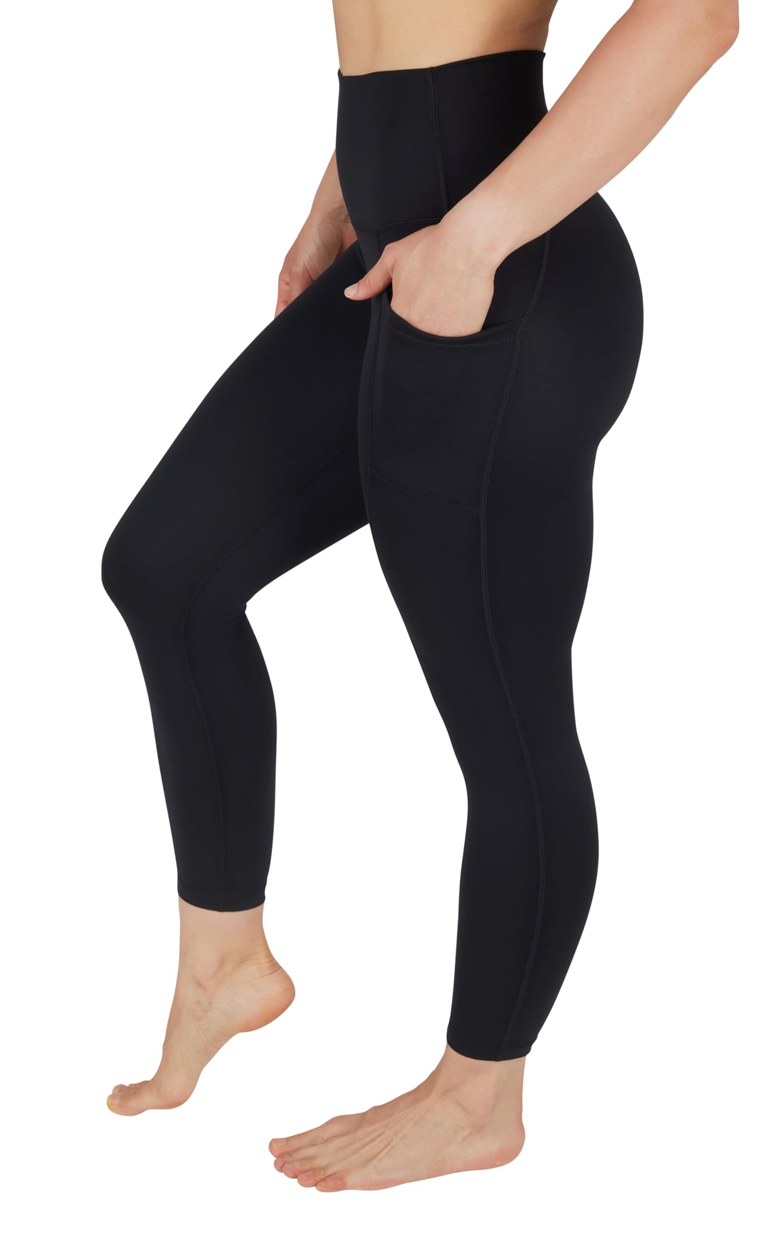 Yogalicious Womens High Waisted Yoga Legging Elastic Free Squat Proof Ankle Length Lux Workout Pant