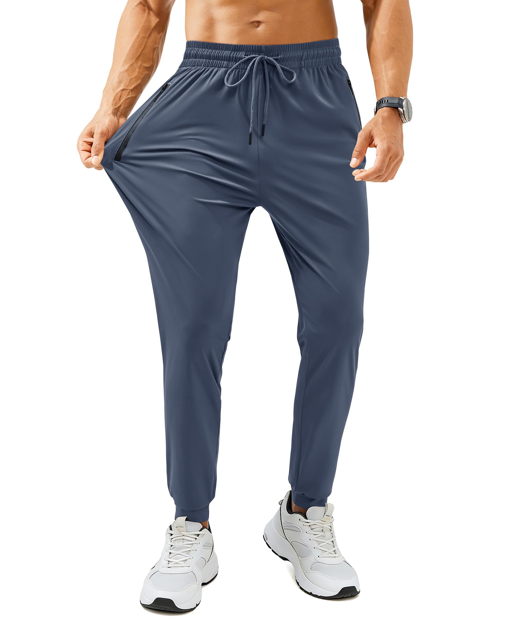 FOGFIRE Mens Sweatpants with Zipper Pockets Lightweight Athletic Joggers for Workout Running Gym Track Casual Wear