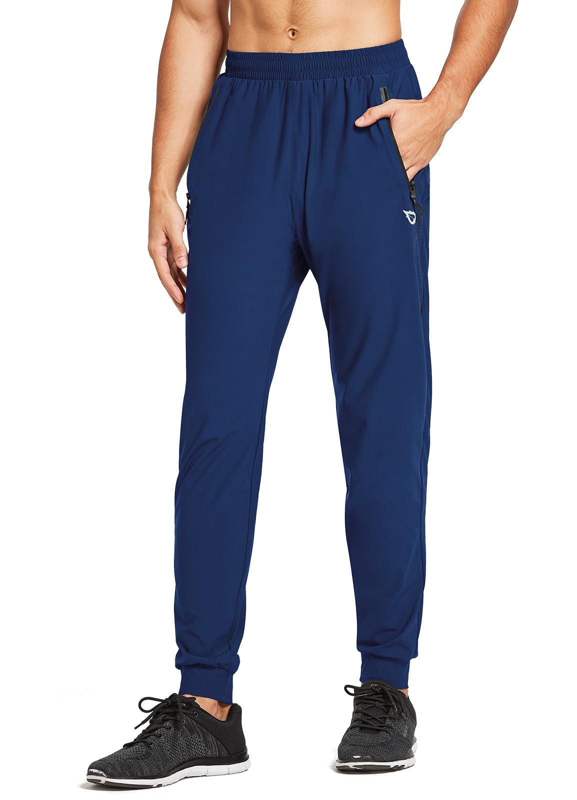 baleaf Men's Running Pants Lightweight Joggers with Zipper Pockets