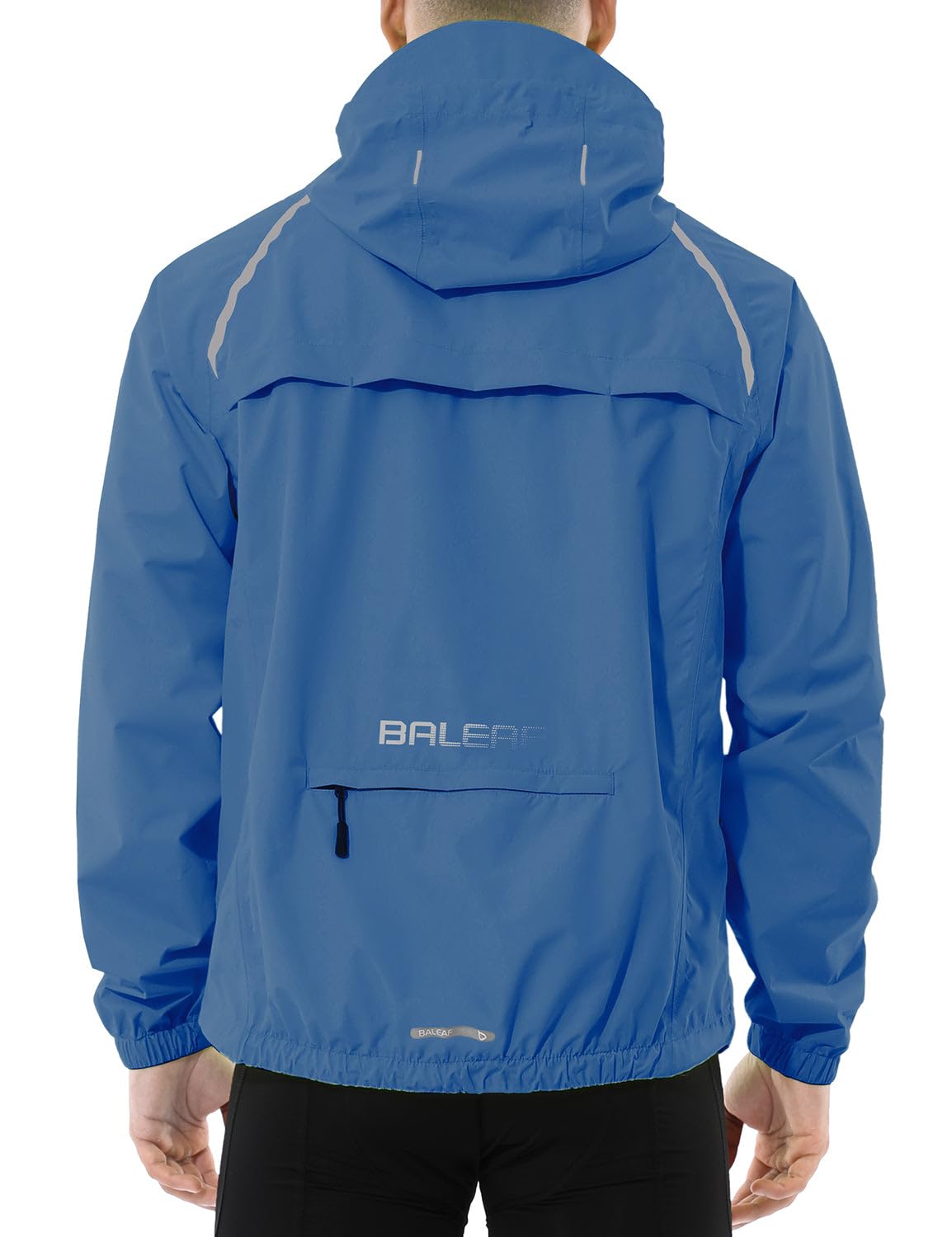 Men's Waterproof Reflective Packable Rain Jacket
