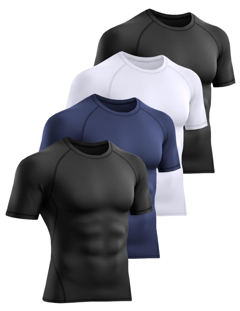 Men's 4-Pack Short-Sleeve Compression Workout Shirts