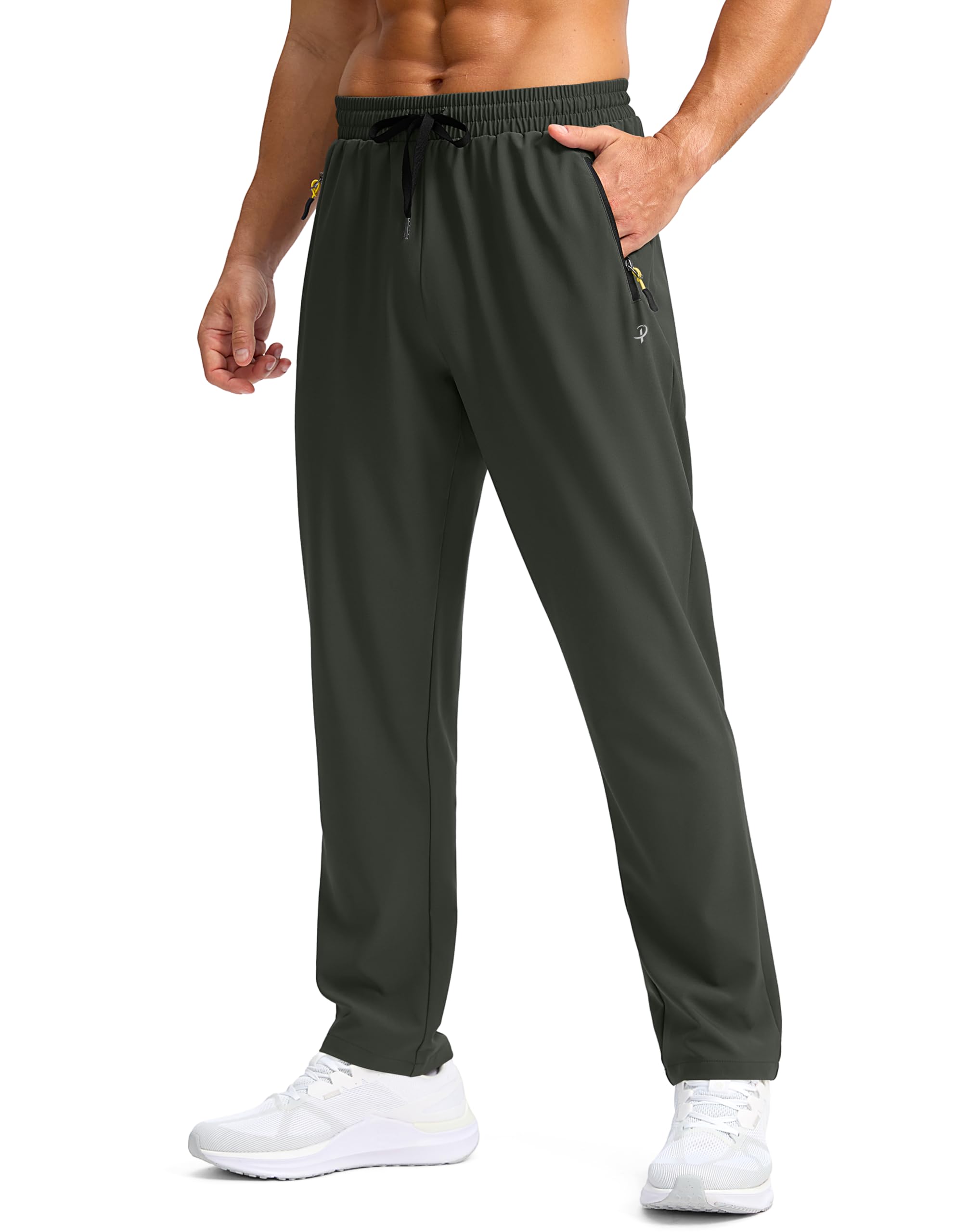 Men's Lightweight Quick-Dry Hiking Pants with Zipper Pockets