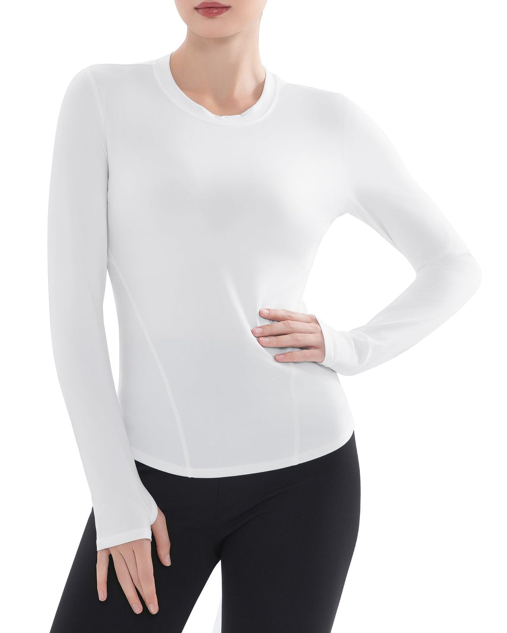 Women's Long Sleeve Compression Shirts Workout Athletic Top Underscrubs