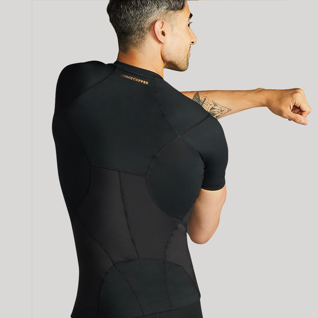 Men's Zip-Front Compression Shirt with Posture Support