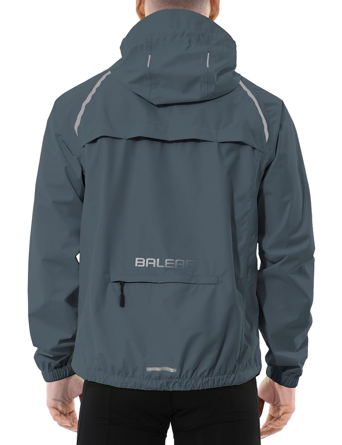 Men's Waterproof Reflective Packable Rain Jacket