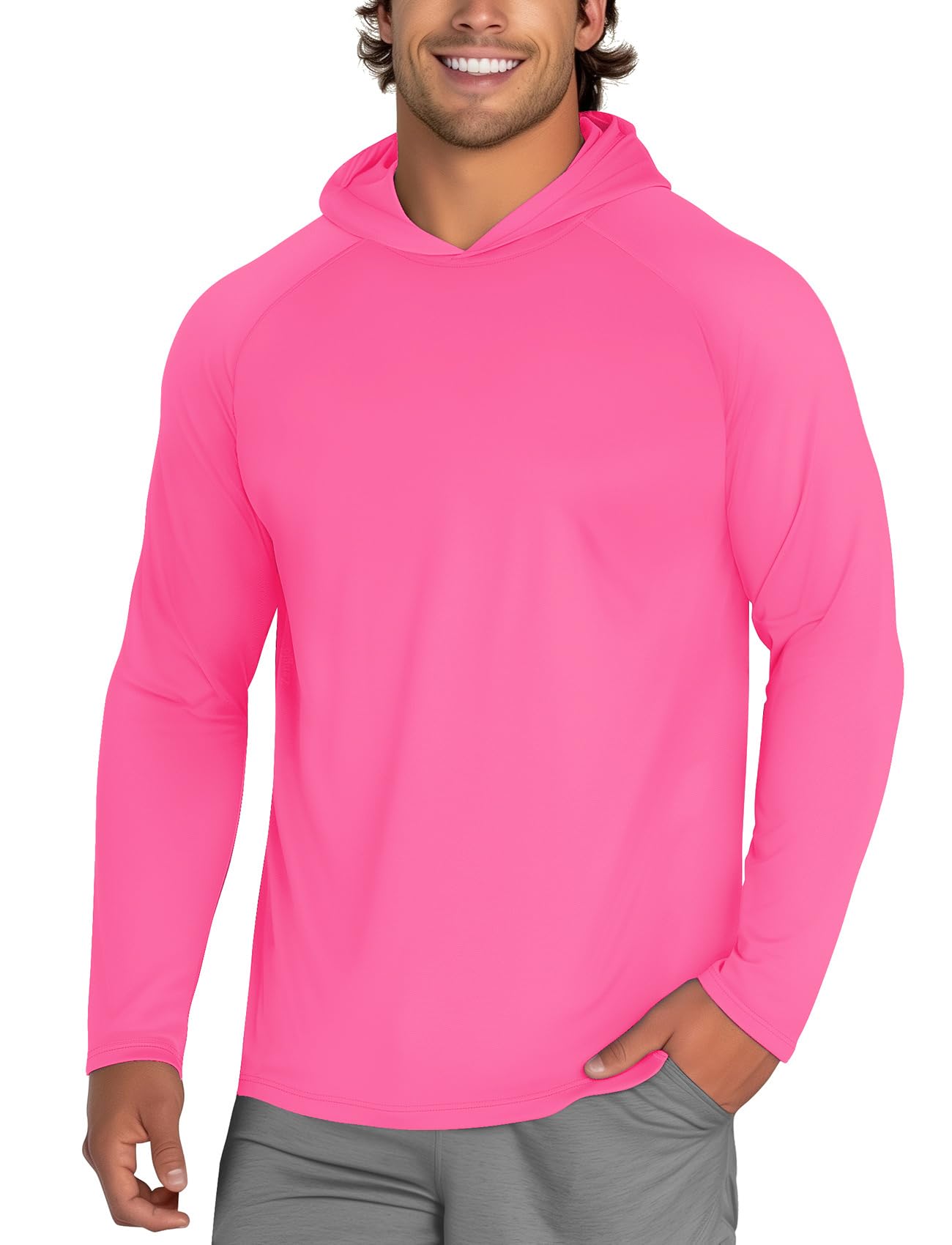 Men's Lightweight Athletic Long-Sleeve Hoodie