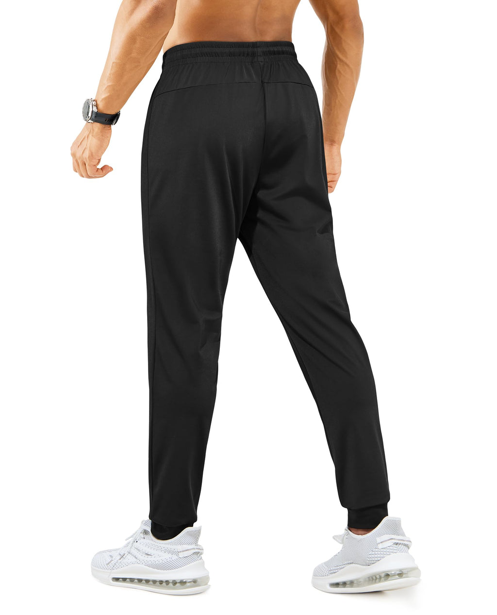 Men's Lightweight Athletic Sweatpants with Zipper Pockets
