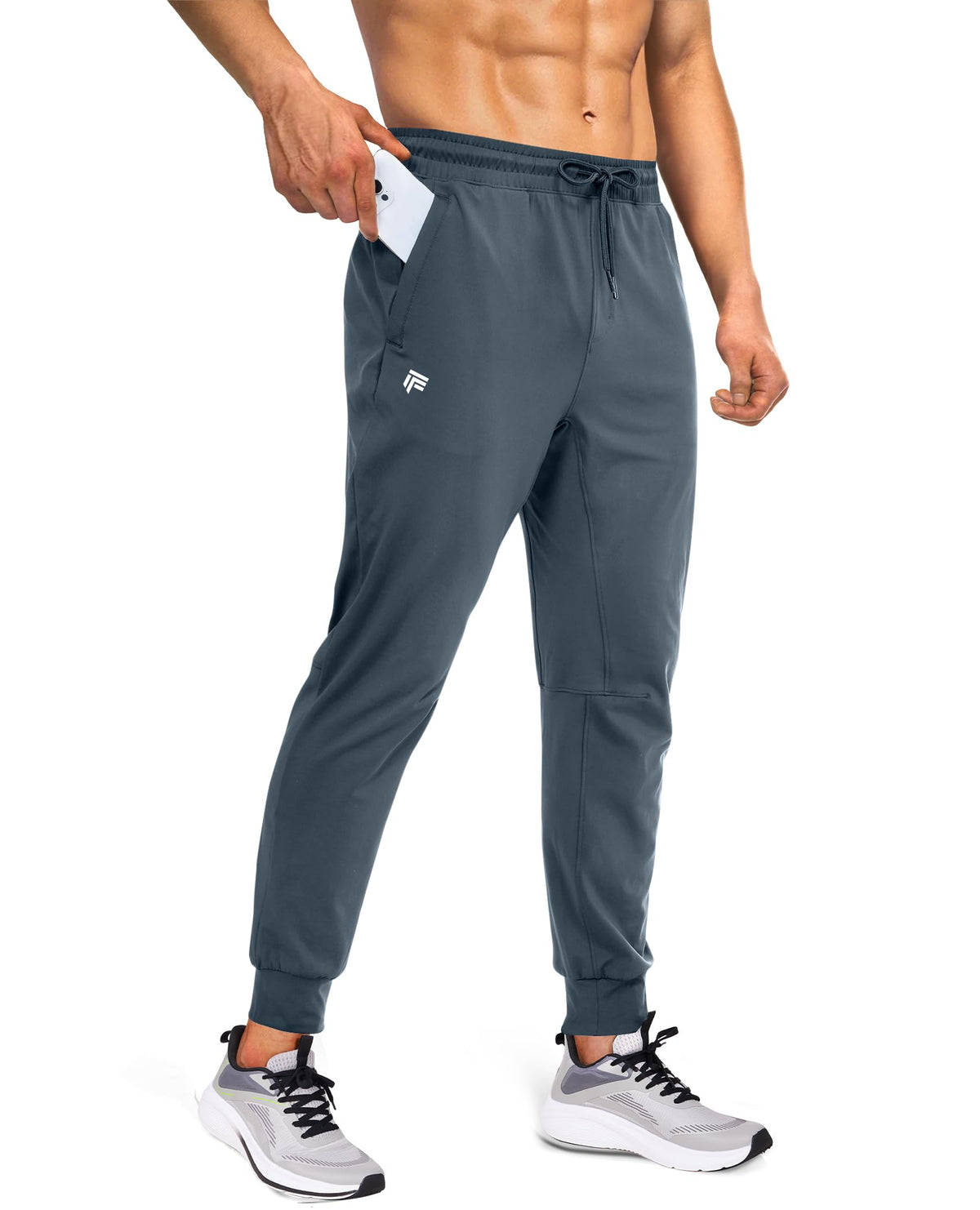 FOGFIRE Mens Joggers with Zipper Pockets Lightweight Sweatpants for Men Pants Athletic Workout Running Track Gym