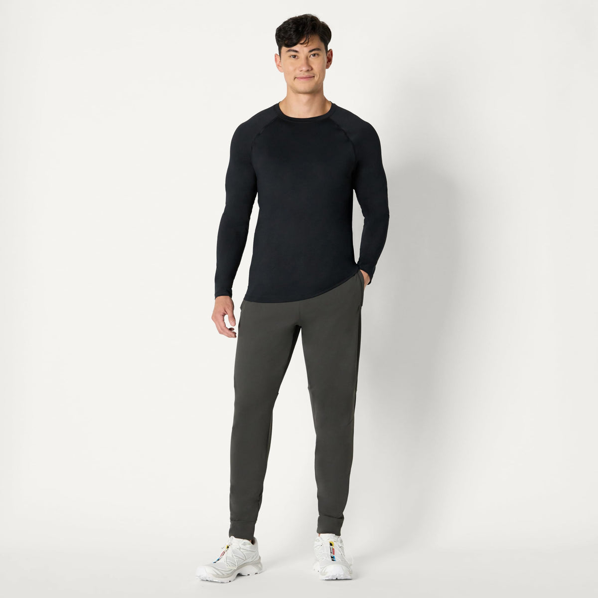 Amazon Essentials Men's Active Quick Dry Tech Stretch Lightweight Long-Sleeve T-Shirt (Available in Big&Tall)