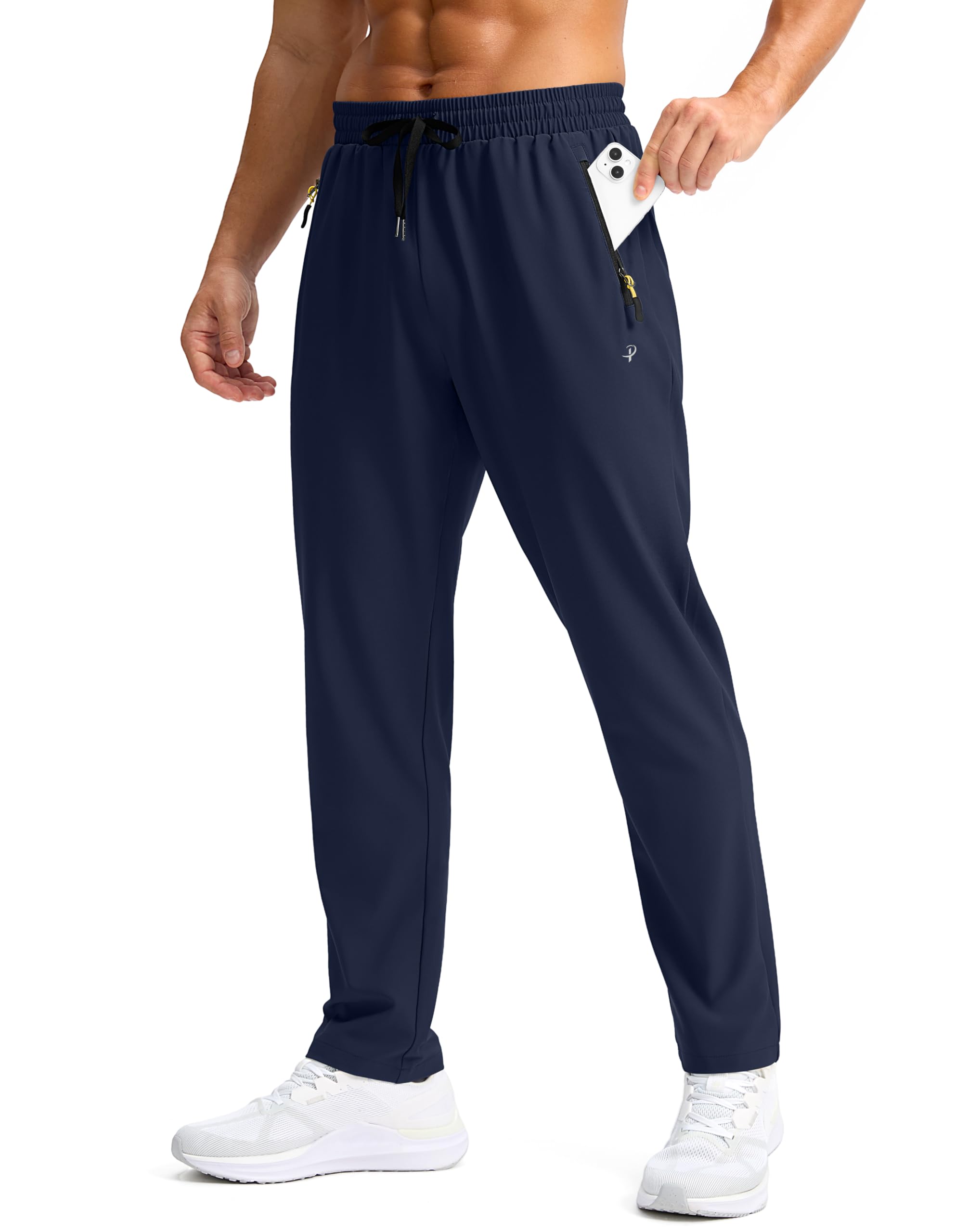 Men's Lightweight Quick-Dry Hiking Pants with Zipper Pockets