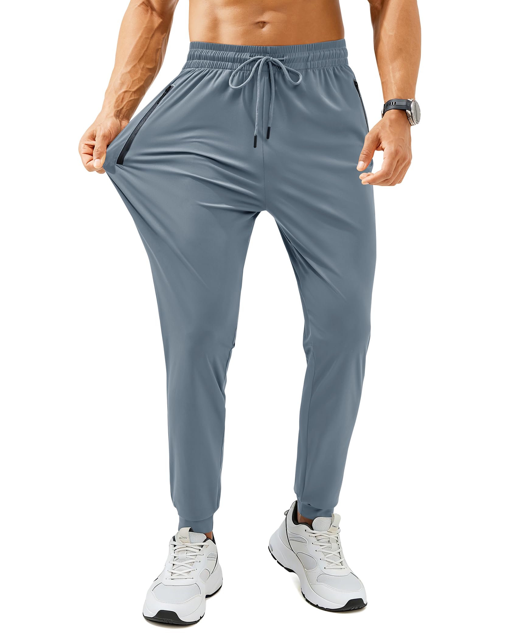 FOGFIRE Mens Sweatpants with Zipper Pockets Lightweight Athletic Joggers for Workout Running Gym Track Casual Wear